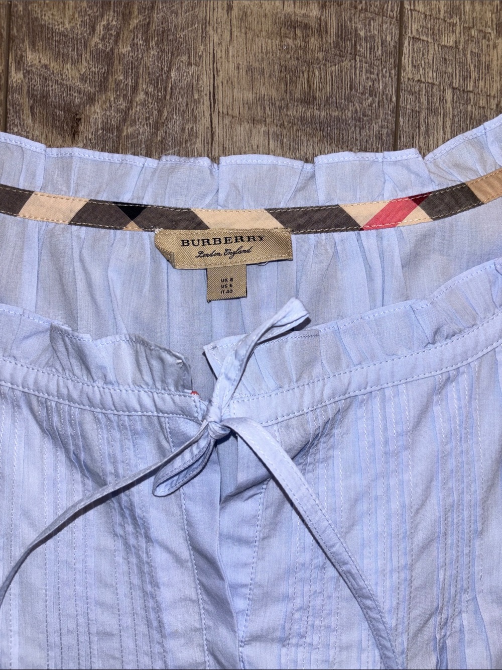 Burberry Off Shoulder Midi Cotton Dress - Picture 3 of 5